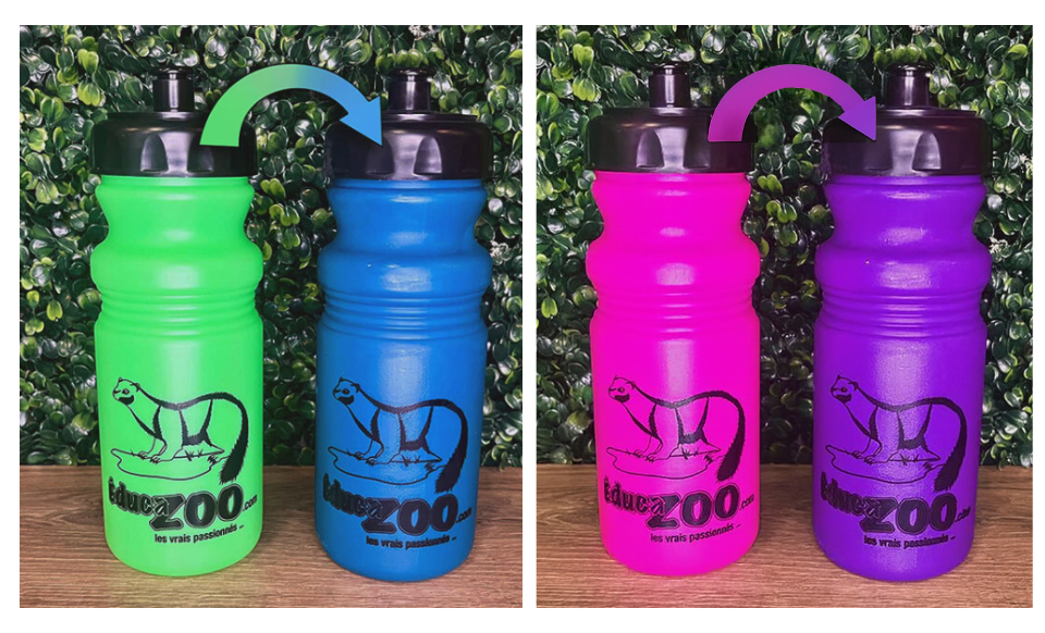 Water bottle that changes color - Bouteille d'eau - Éducazoo